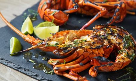 Santa Barbara Lobsters with Orange-Mint Mojo