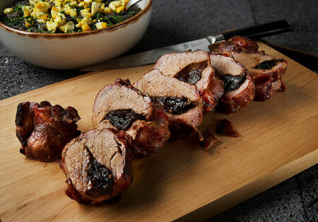 Brazilian Pork Loin with Bacon and Prunes