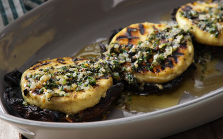 Cognac Flambéed Grilled Cheese with Grilled Bread