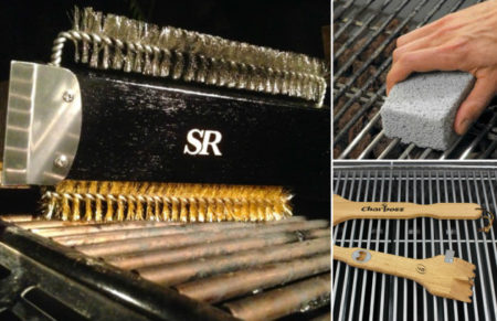 Grill brushes and scrapers