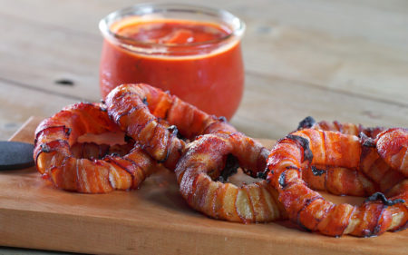 Bacon Maple Grilled Onion Rings