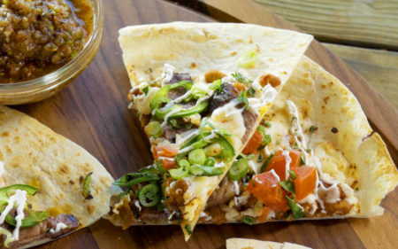 Crispy Baked Bean Brisket Tostadas