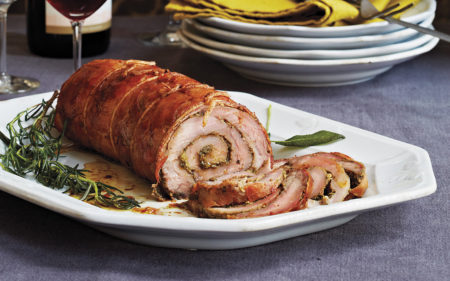 Porchetta (Italian Garlic and Herb Stuffed Pork Loin)