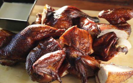 Smoke-Roasted Chicken with Horseradish Dip