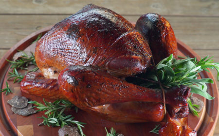 Truffle Stuffed Smoked Turkey