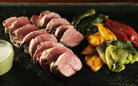 Whole Smoked Beef Tenderloin with Ember-Roasted Peppers