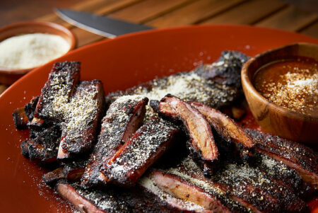 Chipotle Ribs with Drunken Salsa