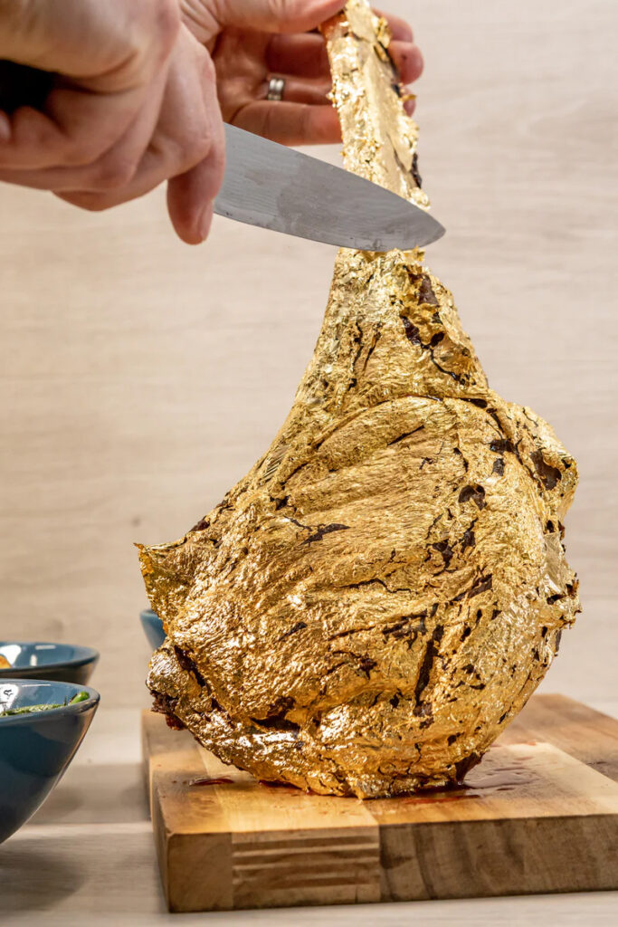 gold leaf tomahawk - Grilling Trends for 2025