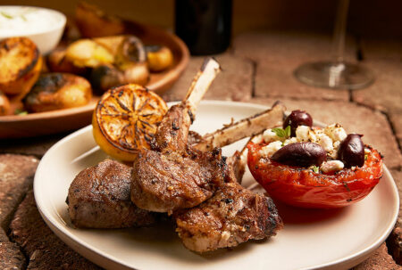 Greek Grilled Lamb Chops with Smashed Potatoes
