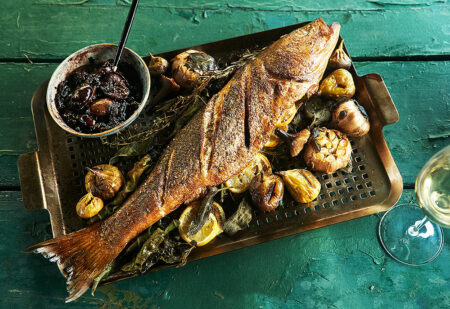 Grilled Rock Fish with Figs