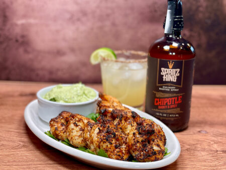 Three-Alarm Shrimp with Chipotle Spritz King Spray