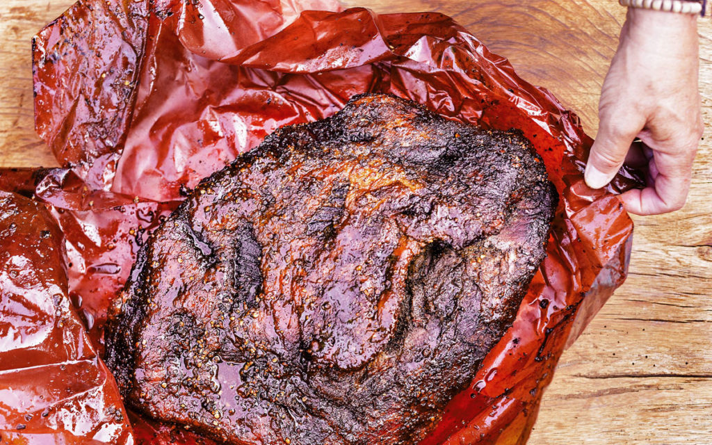 Barbecued brisket, rest