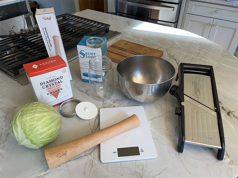 Homemade Sauerkraut Recipe Equipment