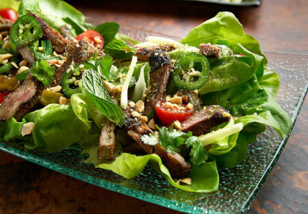 Pork and Cactus Salad with Thai Flavors