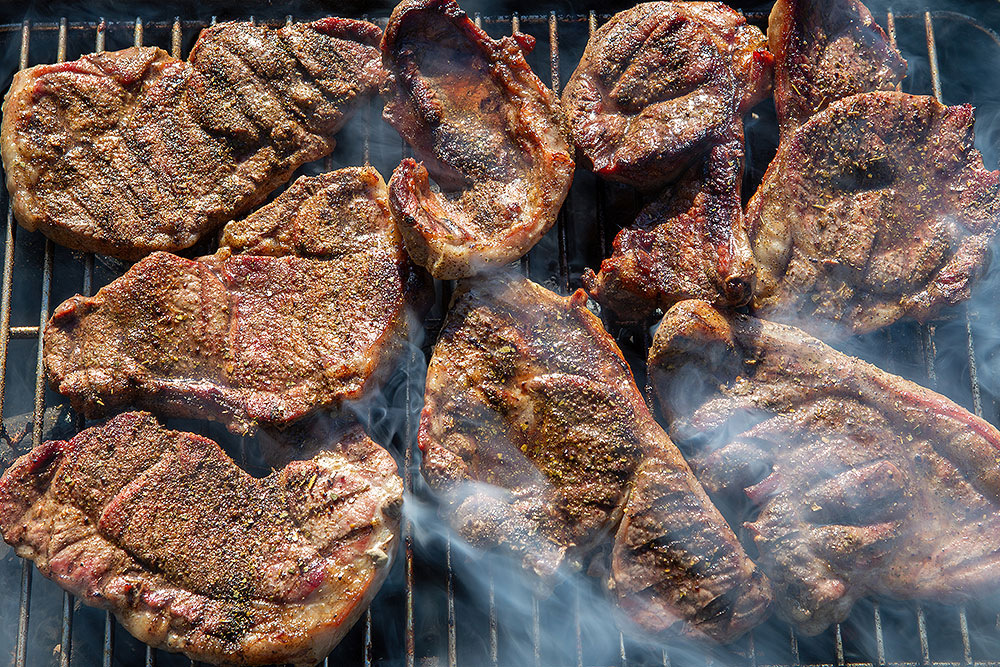 Smoked Pork Steaks with Coca-Cola Glaze