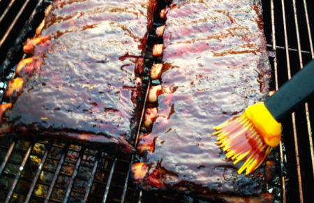 Ribs with BBQ sauce