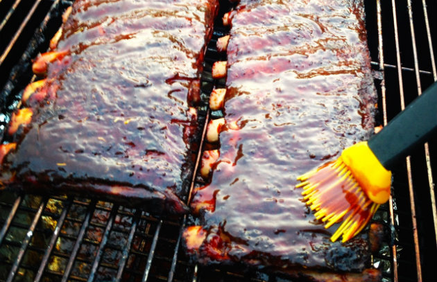 Ribs with BBQ sauce