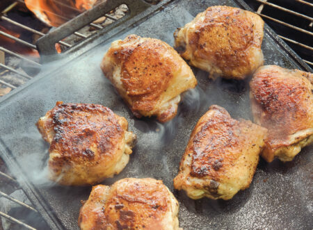 smoking on the griddle