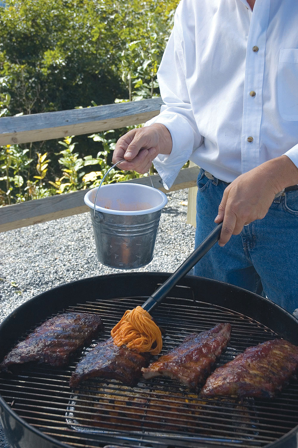 Steven Raichlen Signature Series - Sauce Mop with Wood Handle and Replaceable Cotton Head