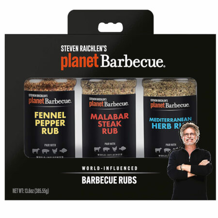 Steven Raichlen Planet Barbecue BBQ Spice Rub Seasoning - 3 Pack International Barbecue Gift Pack
