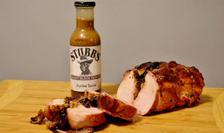 Bourbon Pecan Pork Loin with Sweet Black Pepper Anytime Sauce