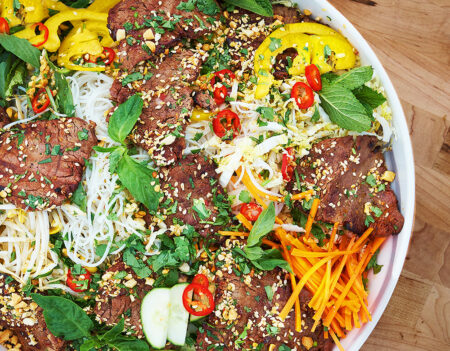 Vietnamese Beef and Rice Noodle Salad